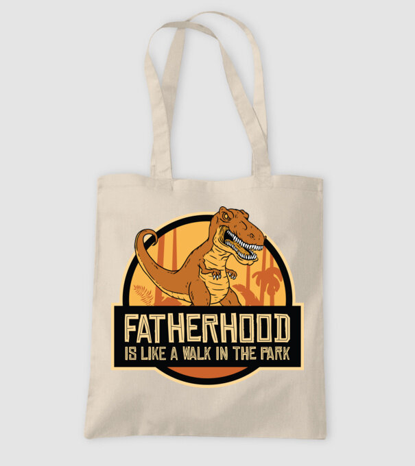 A fi tată - E ca o plimbare în Parcul Dinozaurilor model nisipiu pe tricou