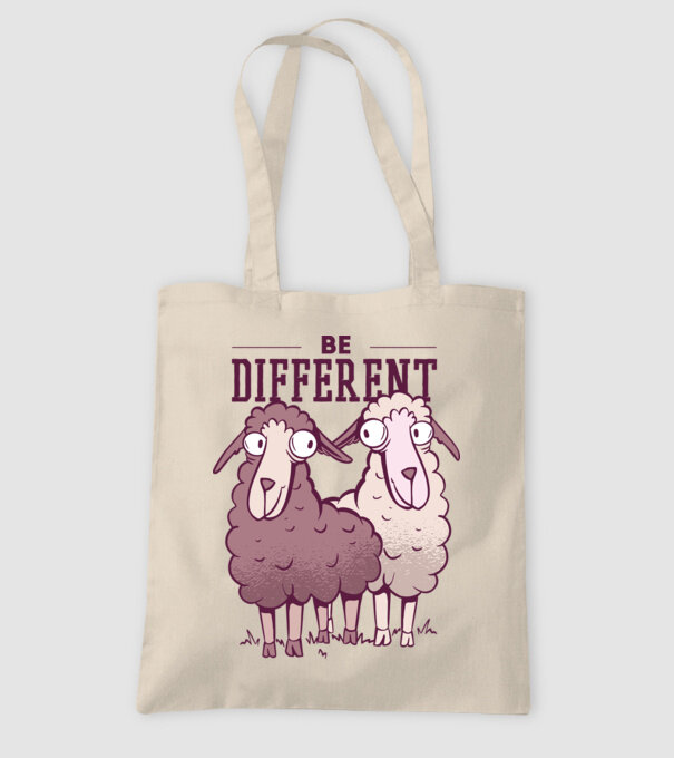 Be different - Fii diferit model nisipiu pe tricou