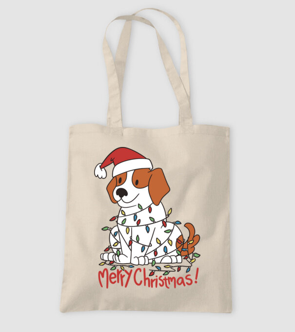 Beagle Crăciun Fericit! model nisipiu pe tricou