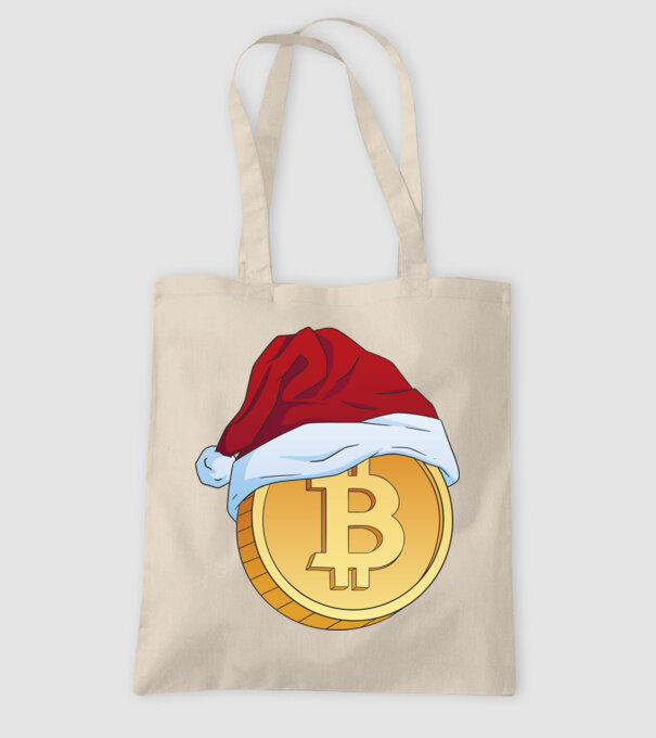 Crăciun Bitcoin model nisipiu pe tricou