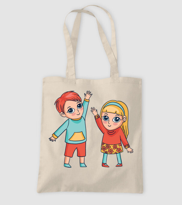 Copii fericiți model nisipiu pe tricou