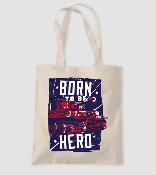 Born To be A Hero cu tanc model nisipiu pe tricou