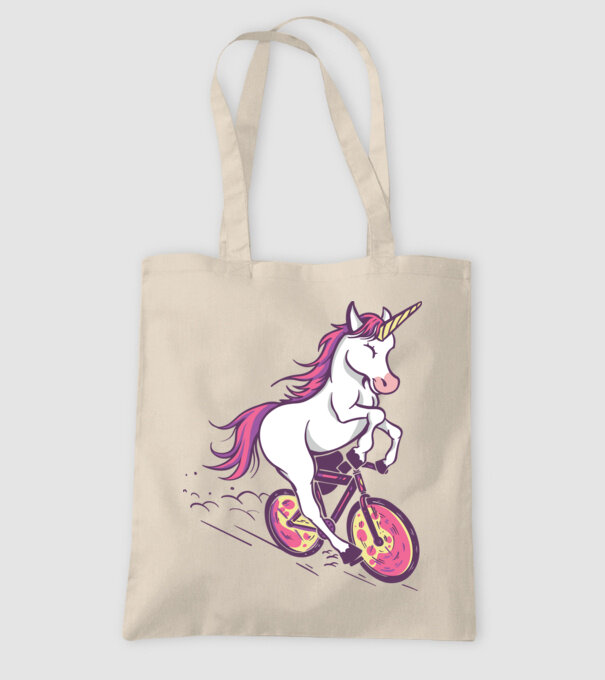 unicorn cu bicicletă model nisipiu pe tricou