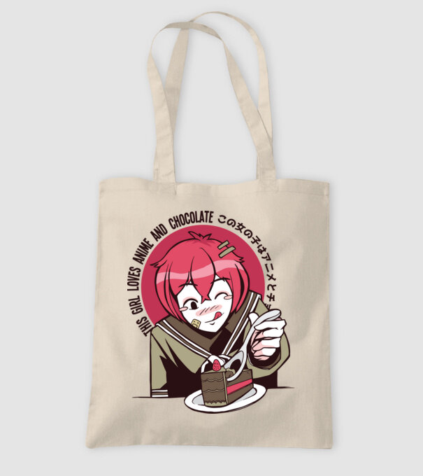 Doar o fată căreia îi place Anime și ciocolata model nisipiu pe tricou