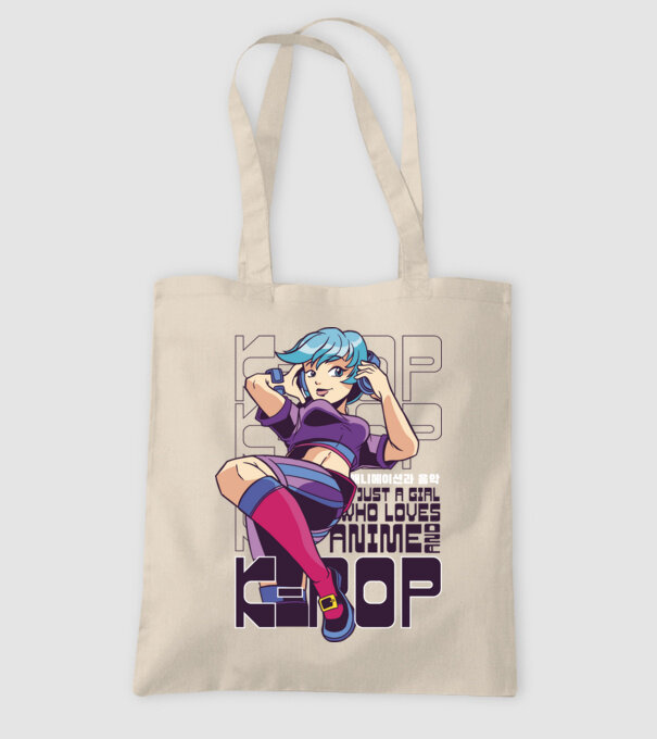 Doar o fată căreia îi place Anime și K-Pop model nisipiu pe tricou