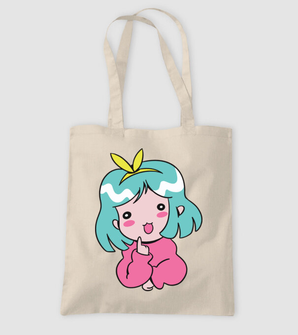 Fetiță drăguță Anime model nisipiu pe tricou