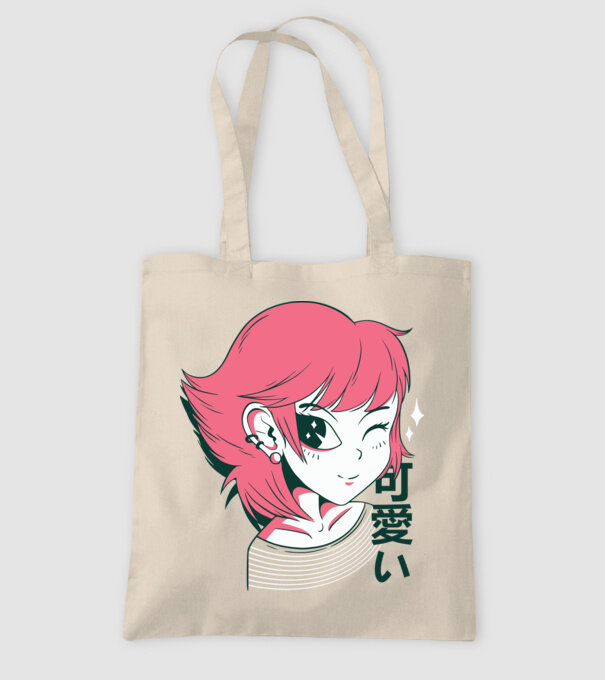 Fată drăguță Anime model nisipiu pe tricou
