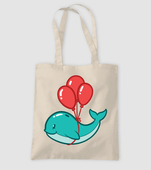 Balenă Drăguță cu Balon model nisipiu pe tricou