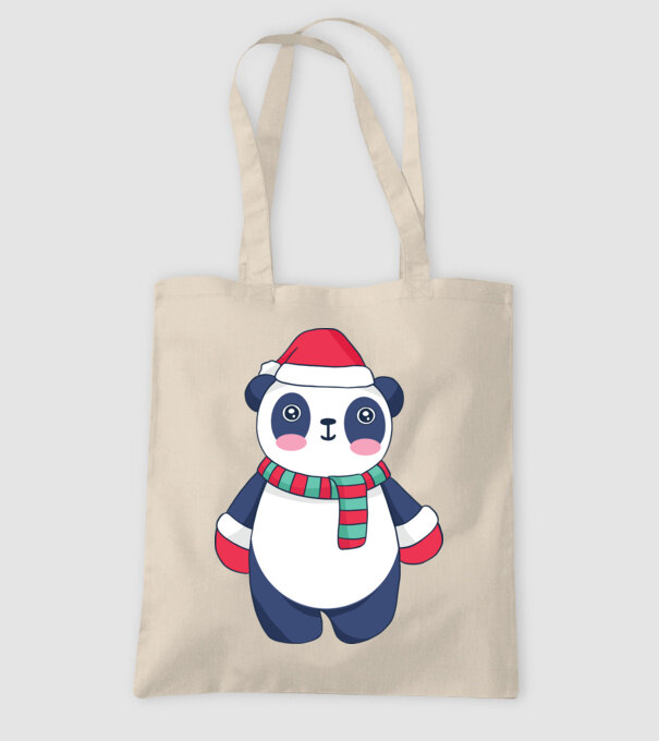 Panda drăguț de Crăciun model nisipiu pe tricou