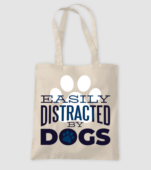 Easily Distracted By Dogs Tricou cu Câine amuzant model nisipiu pe tricou