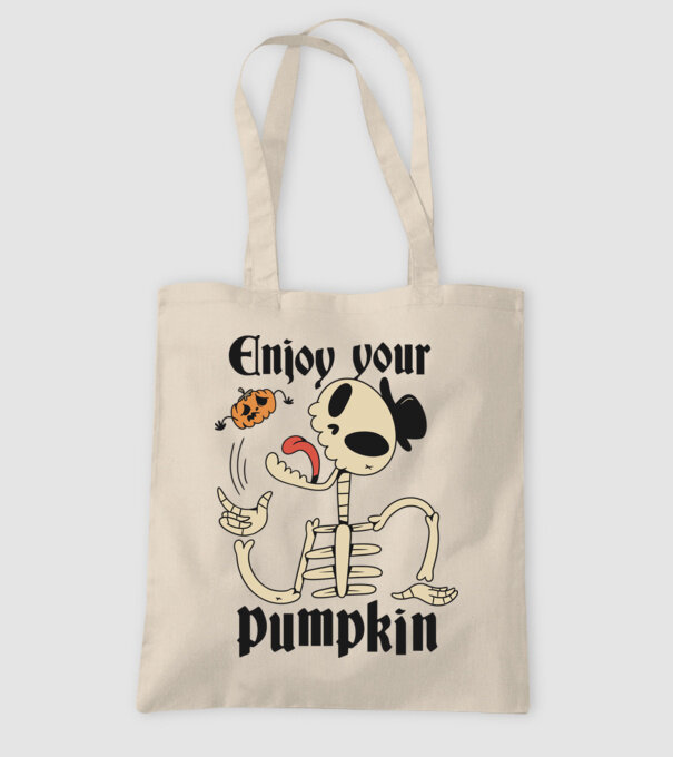 Enjoy your pumpkin Skeleton model nisipiu pe tricou