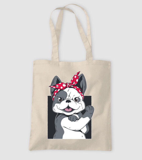 Bulldog Francez model nisipiu pe tricou
