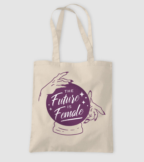 Future is Female Ziua Femeii model nisipiu pe tricou