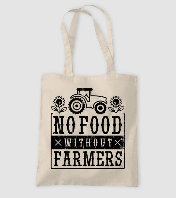 Nu există hrană fără fermieri model nisipiu pe tricou