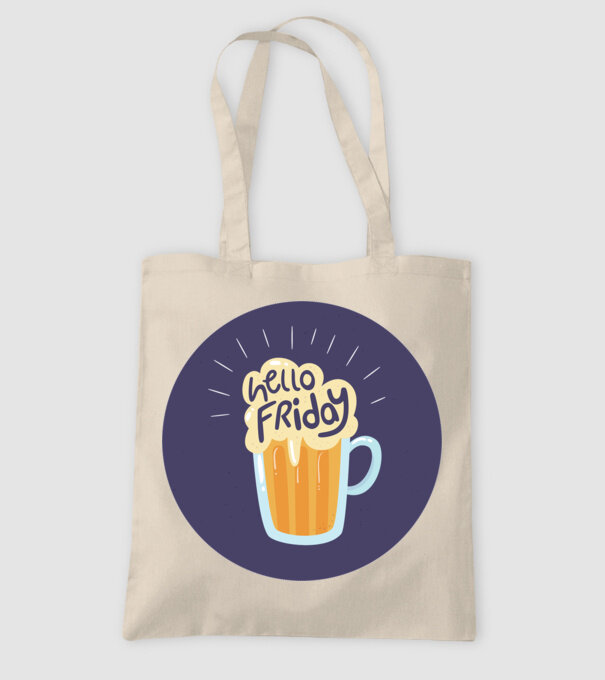 Hello Friday model nisipiu pe tricou