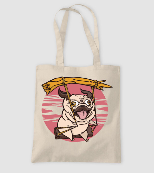 Mops cu leagăn model nisipiu pe tricou