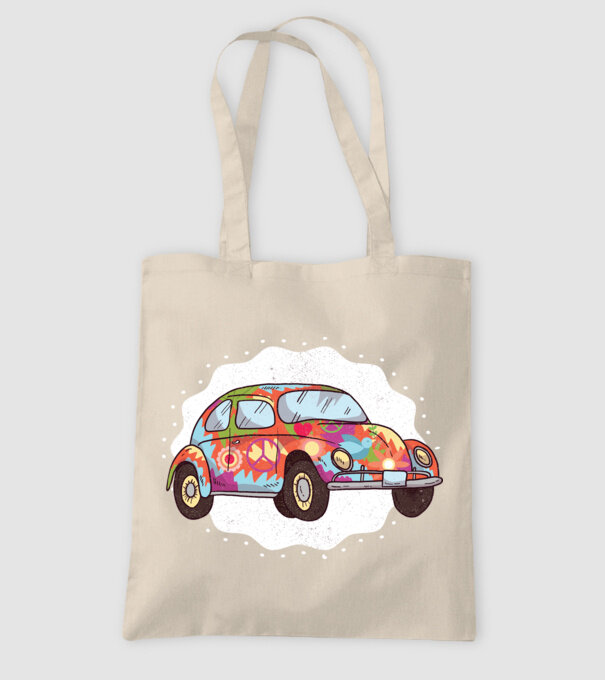 Hippy Beetle Volkswagen model nisipiu pe tricou