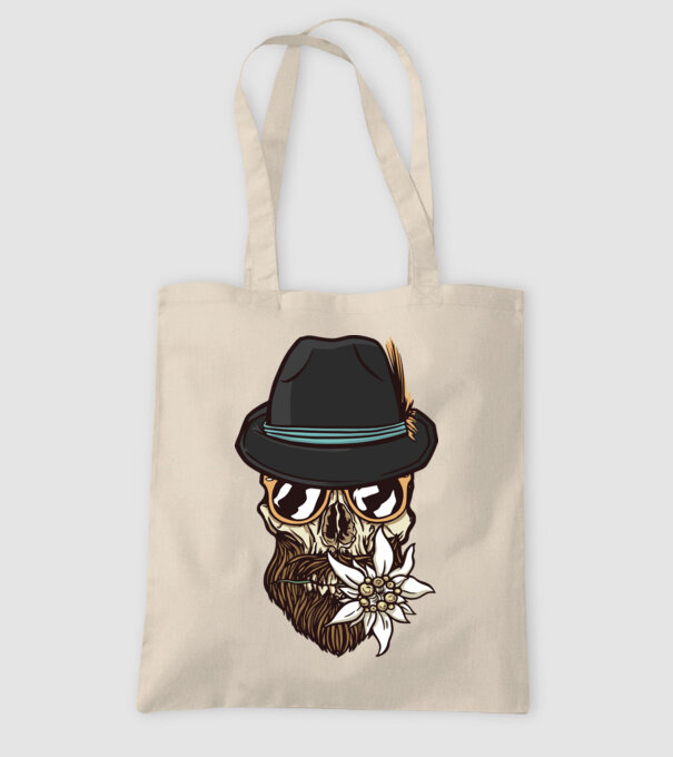 Craniu Hipster model nisipiu pe tricou