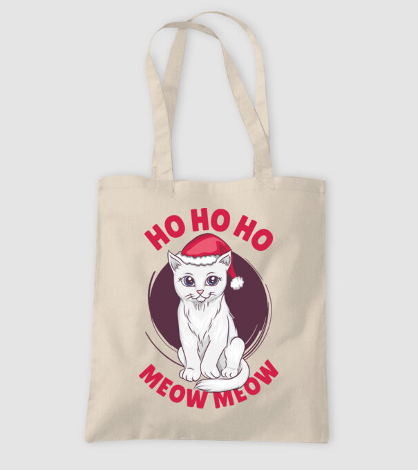 Ho Ho Ho Ho Ho Ho Ho Meow Meow Crăciun cu pisică model nisipiu pe tricou