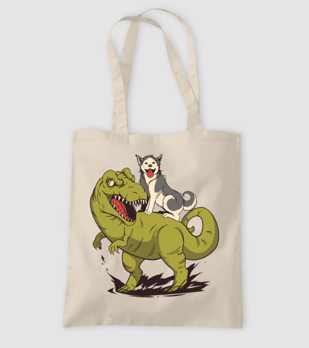 Dinozaur Husky model nisipiu pe tricou