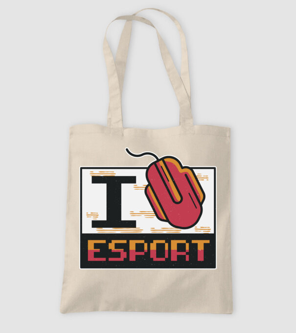 I love Esport model nisipiu pe tricou