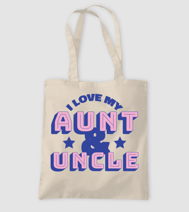 I Love My Aunt & Uncle model nisipiu pe tricou
