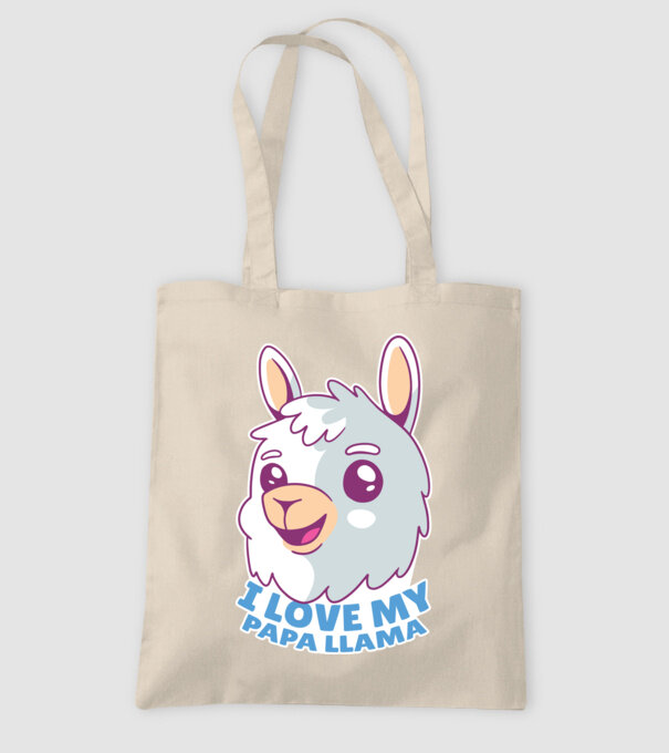 I Love My Papa Llama tricou drăguț cu lamă pentru bunicul model nisipiu pe tricou