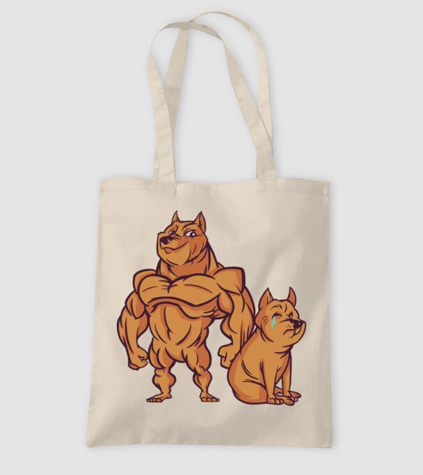 Câine musculos model nisipiu pe tricou
