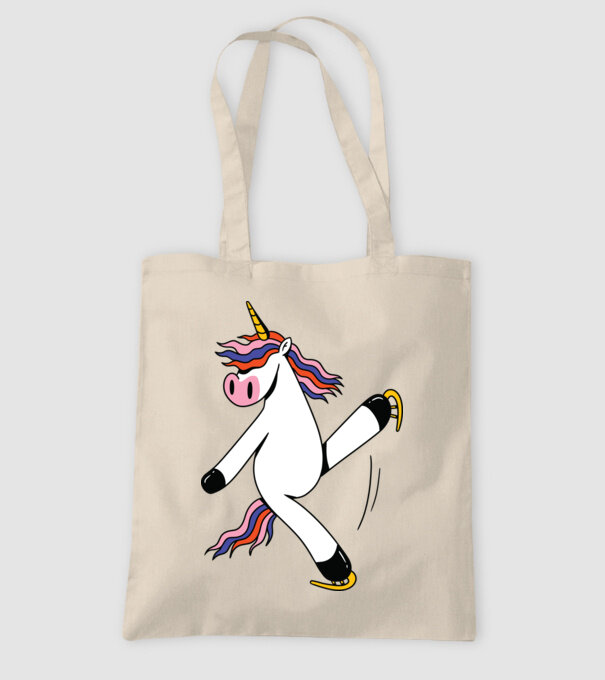 Unicorn cu Patine model nisipiu pe tricou