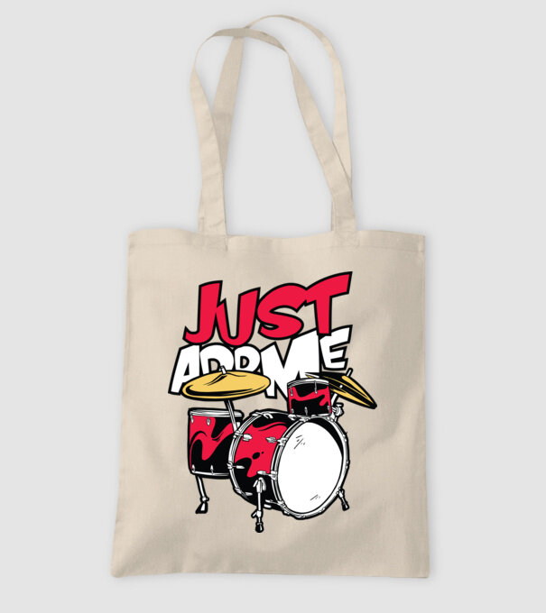 Just add me Drums model nisipiu pe tricou