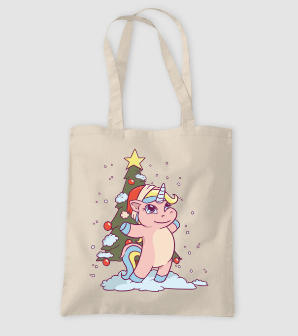 Unicorn de Crăciun model nisipiu pe tricou