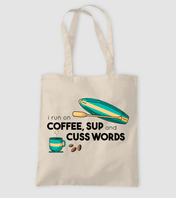 Cafea și SUP model nisipiu pe tricou