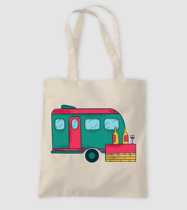 Autorulotă Camping model nisipiu pe tricou