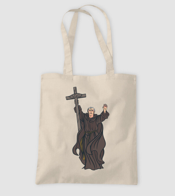 Călugăr creștin model nisipiu pe tricou