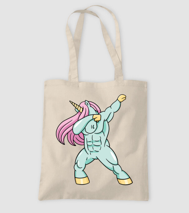 Unicorn Body Building DAB model nisipiu pe tricou