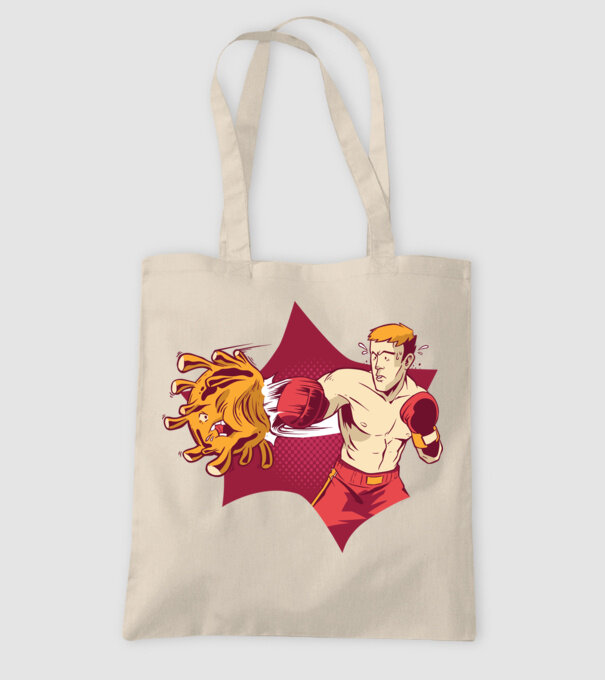 Coronavirus KO - Box model nisipiu pe tricou