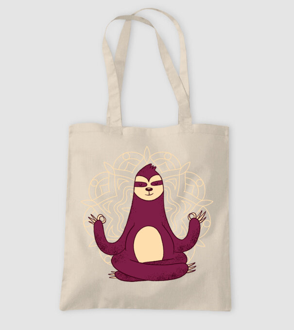 Leneș Meditație Yoga model nisipiu pe tricou