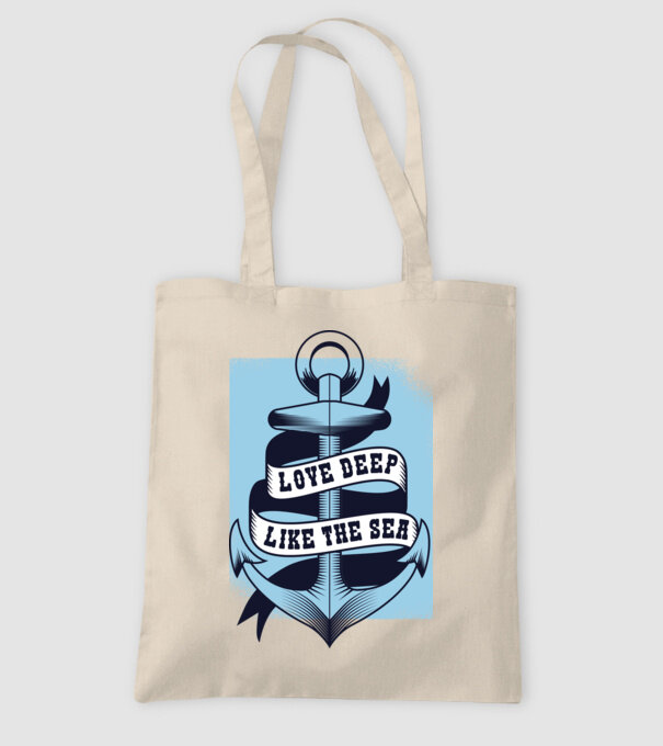 'Love deep like the sea ancoră dragoste Valentine''s Day' model nisipiu pe tricou