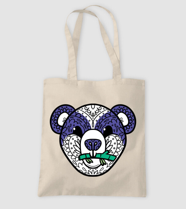 Mandala Panda model nisipiu pe tricou