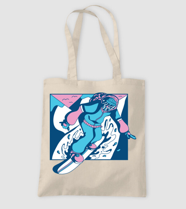Snowboarder cool model nisipiu pe tricou