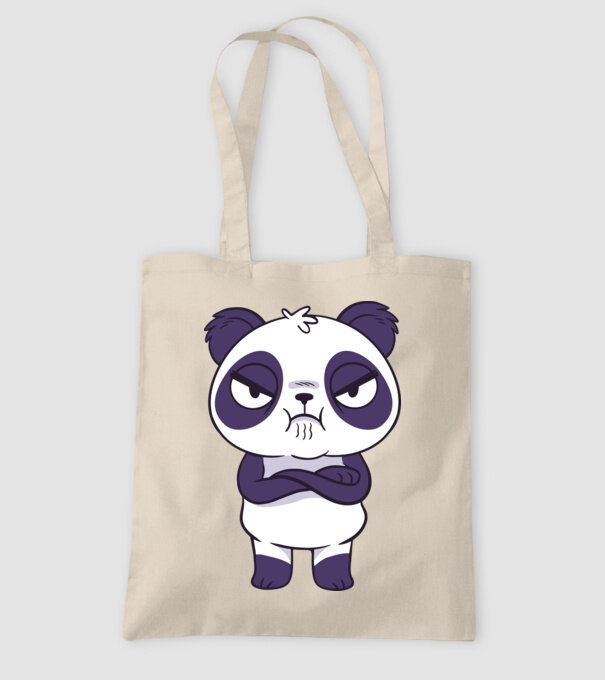 Panda furios model nisipiu pe tricou