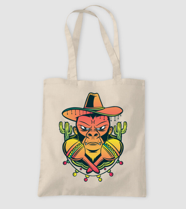Gorila mexicană model nisipiu pe tricou