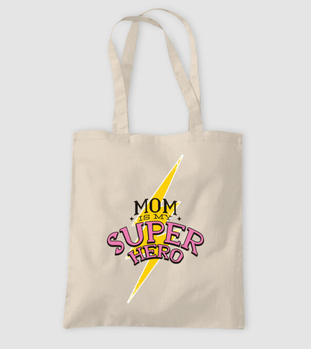Mom is my Superhero tricou pentru mama model nisipiu pe tricou