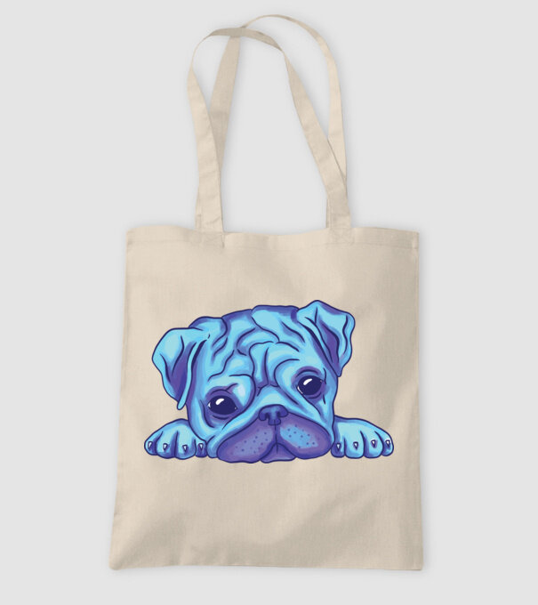 Cap de Mops acuarelă model nisipiu pe tricou