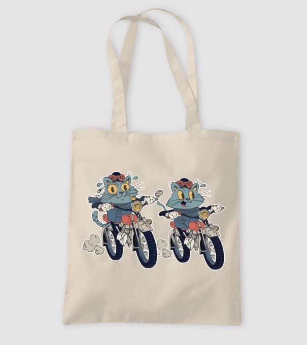 Pisicuțe motocicliste model nisipiu pe tricou