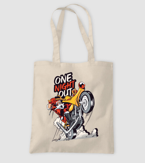 Moș Crăciun pe motocicletă în zi liberă model nisipiu pe tricou