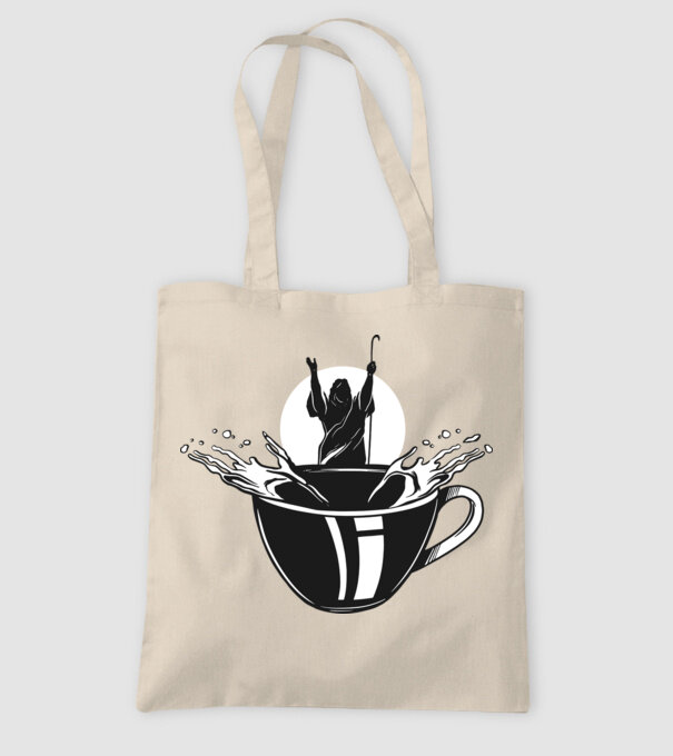 Moise cafea model nisipiu pe tricou
