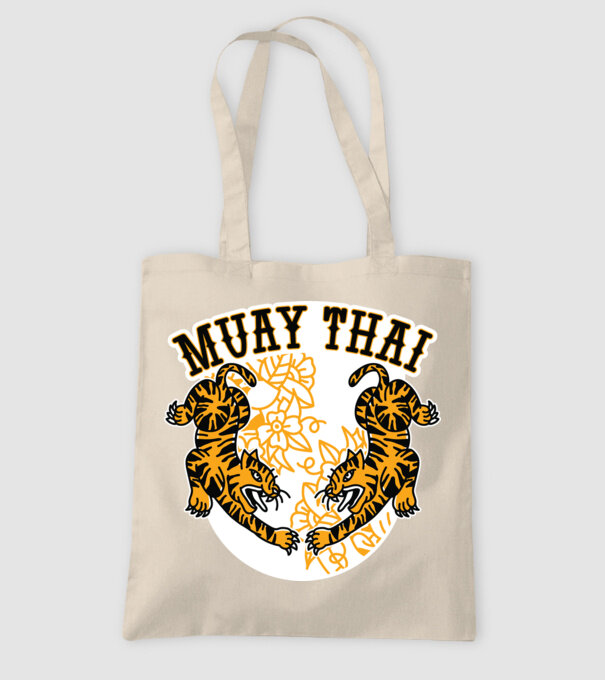 Tigri Muay Thai model nisipiu pe tricou
