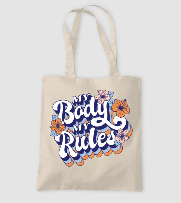 My Body My Rules model nisipiu pe tricou
