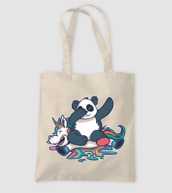 Panda DAB Unicorn model nisipiu pe tricou